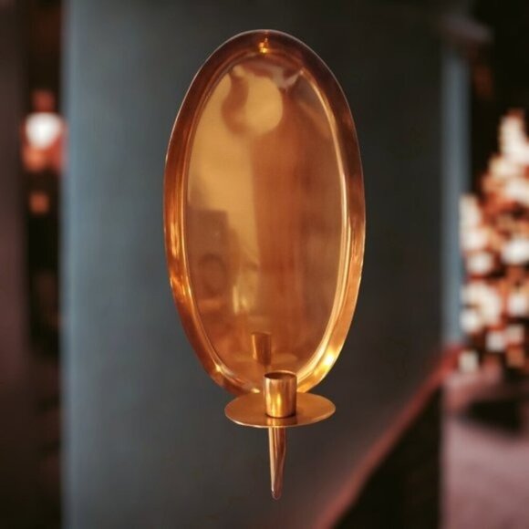 NIB Smith & Hawken Copper Taper Candle Wall Sconce Elegant Vintage Farmhouse - Picture 1 of 5